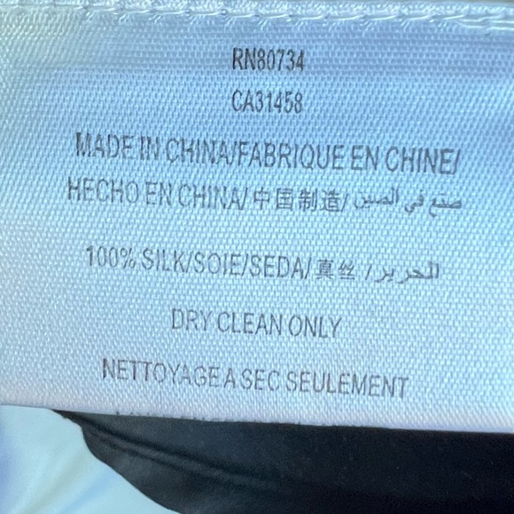 BCBGMAXAZRIA Black Silk Halter Top with Cowl Neck and Open Back - Women’s Large - Picture 4 of 4